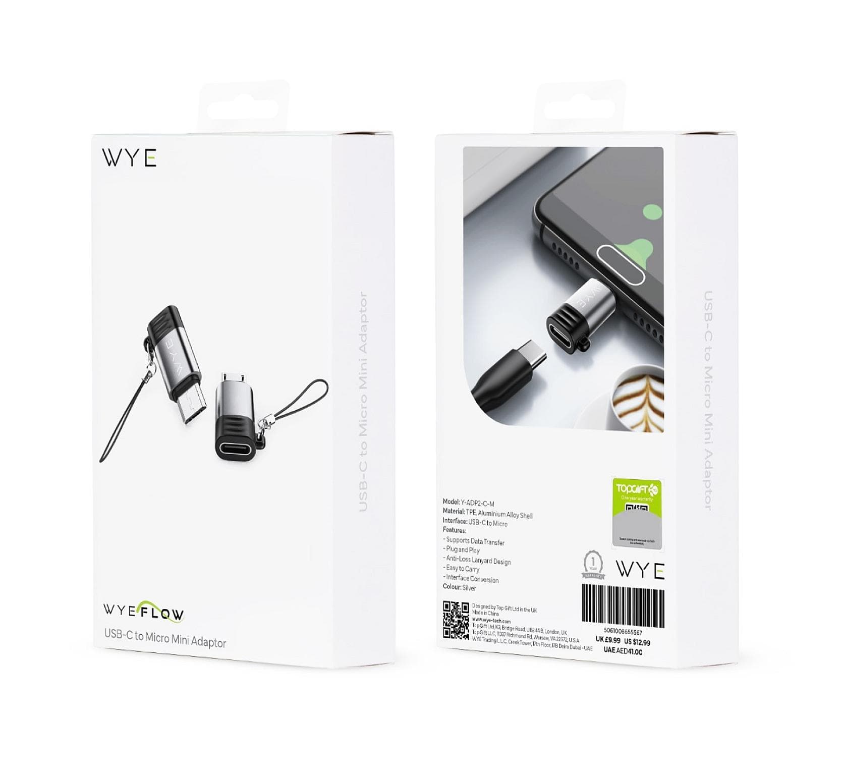 WYE USB-C to Micro Mini Adaptor