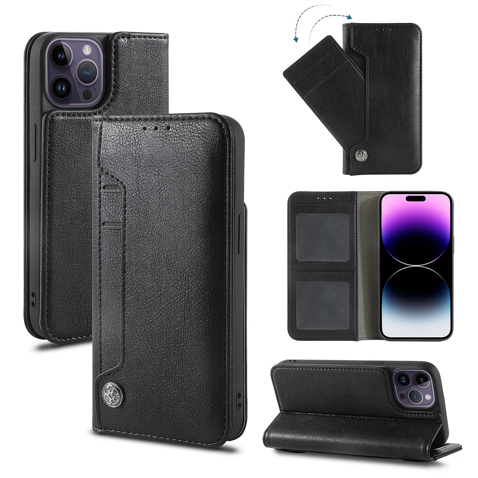 iPhone XR Wallet Slide Pocket Case