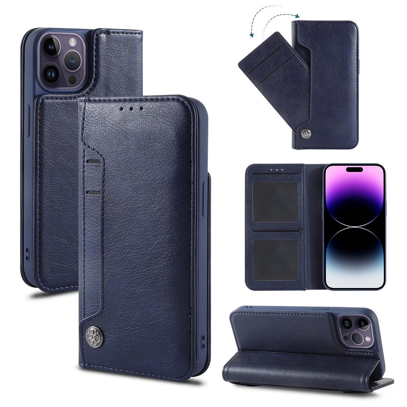 iPhone 14 Pro Max Wallet Slide Pocket Case