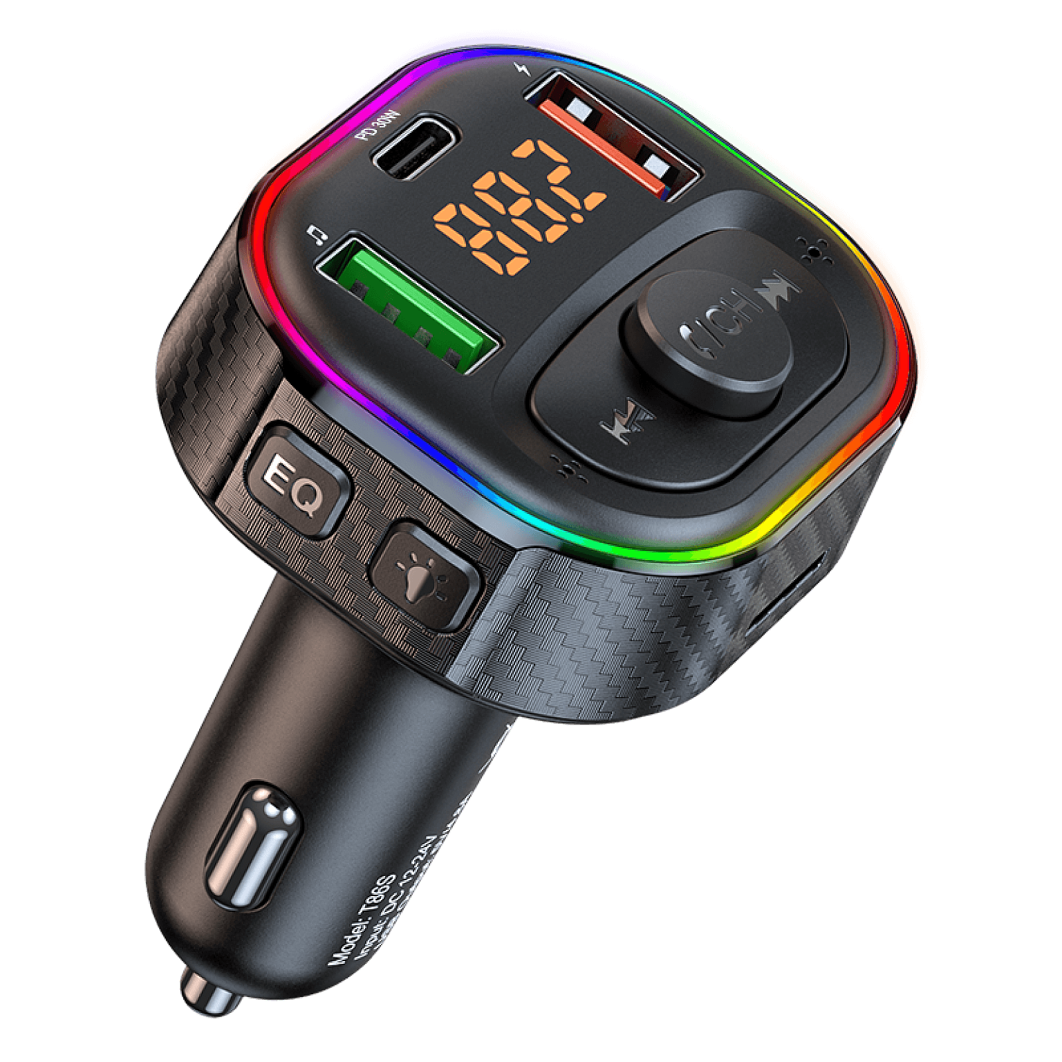WYE 30W Dual USB-A Ports FM/In-Car Charger