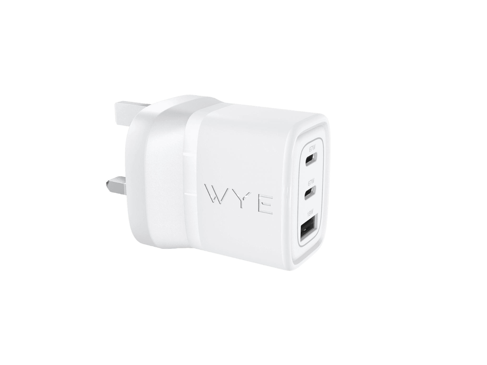 67W Dual USB-C & USB-A Power Adapter (GaN III)