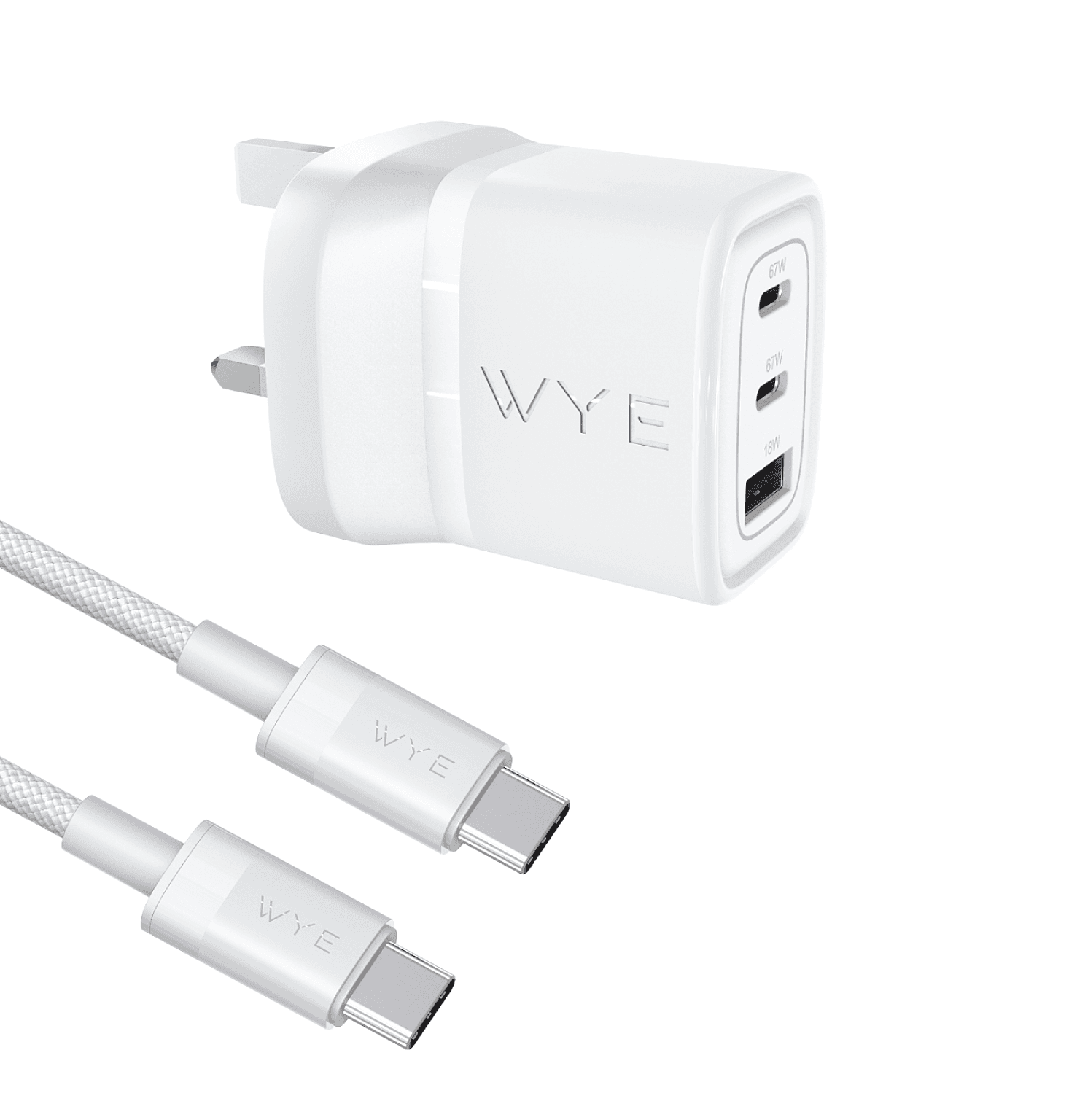 67W Multi-Port Laptop & Mobile Phone Charging Kit with USB-C to USB-C Cable (GaN III)