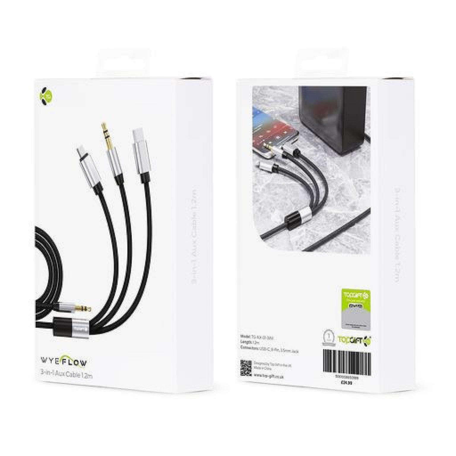 WYEFLOW 3-in-1 Aux Cable