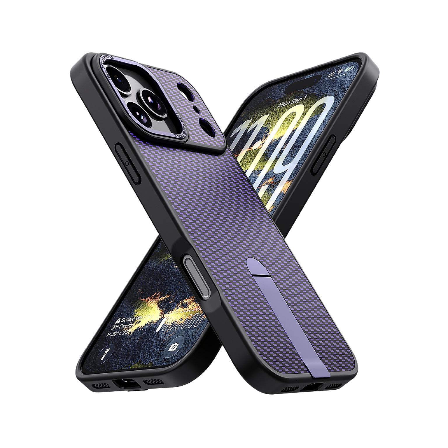 Galaxy S24 Ultra Carbon Design KickStand PC30 Case