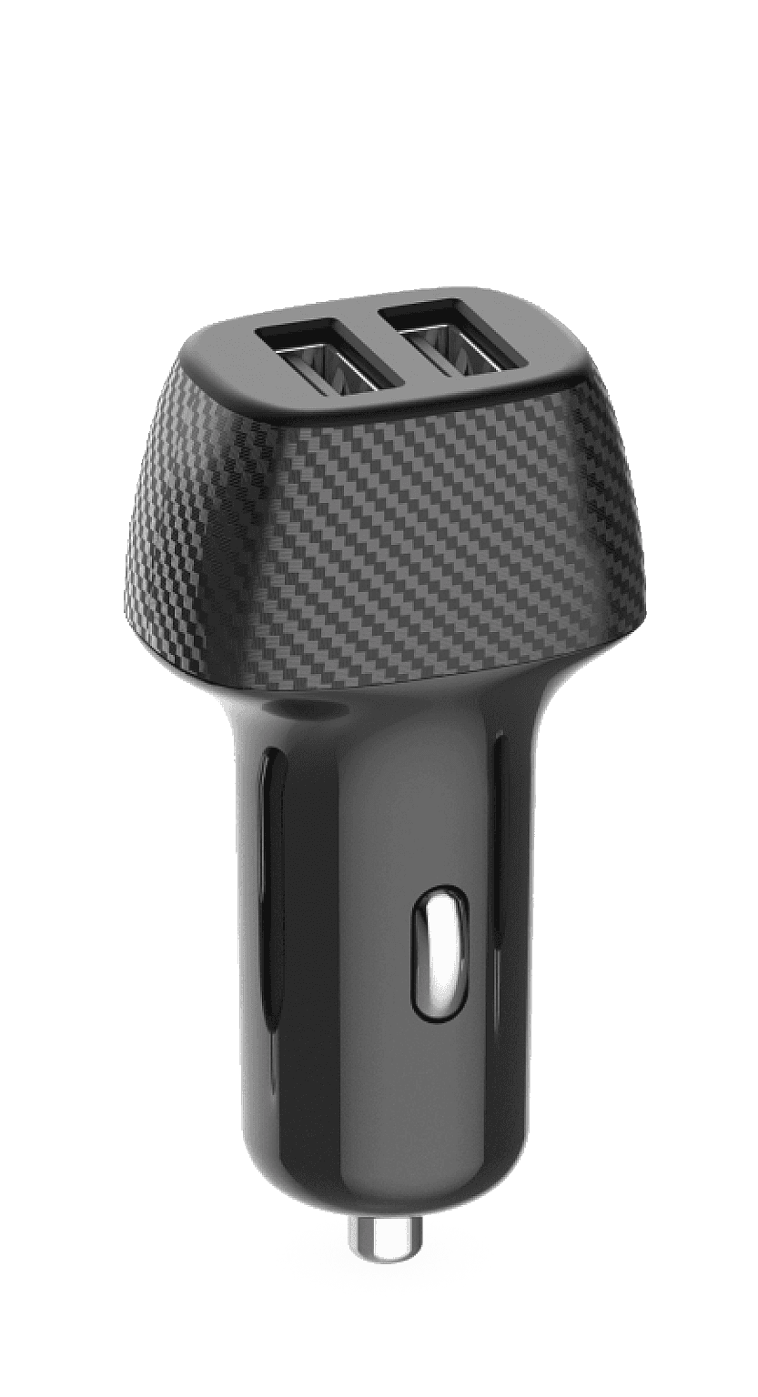 60W In-Car Charger with Dual USB-C Ports