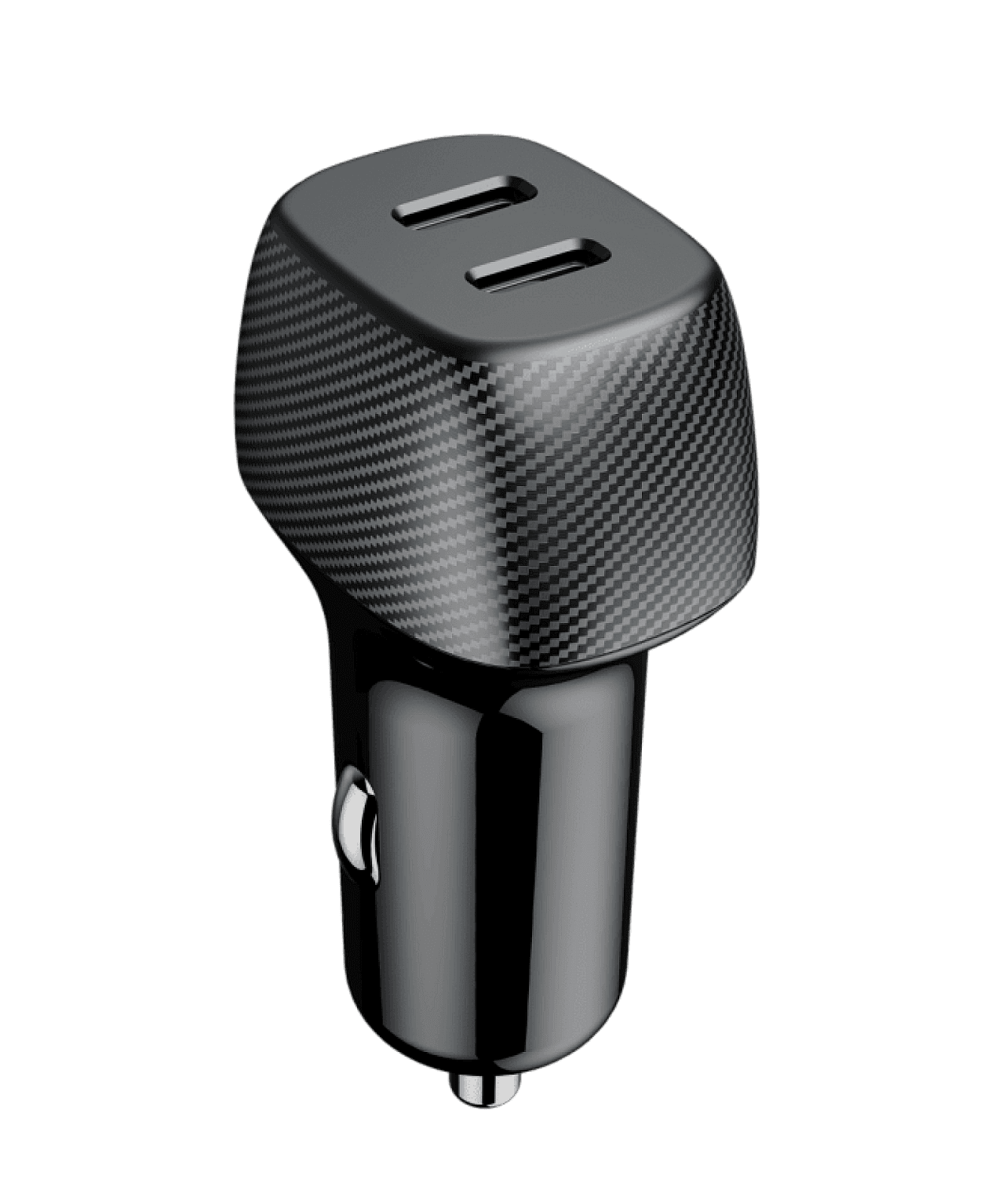 60W In-Car Charger with Dual USB-C Ports