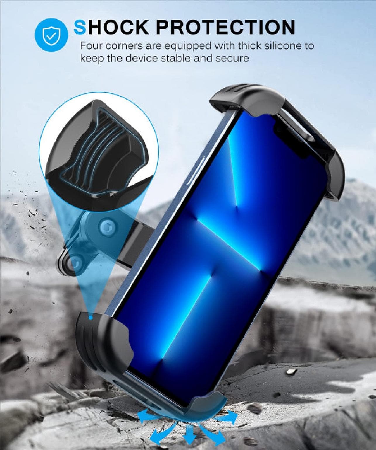 Bike Handle Auto Clip Phone Holder