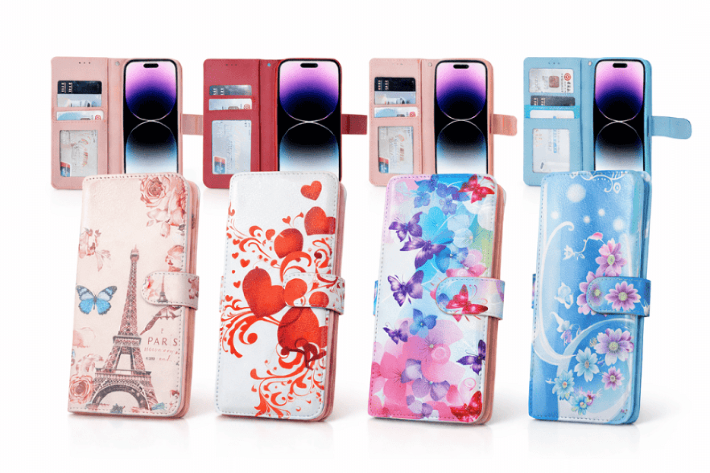 iPhone X/XS Wallet Printed Design Case