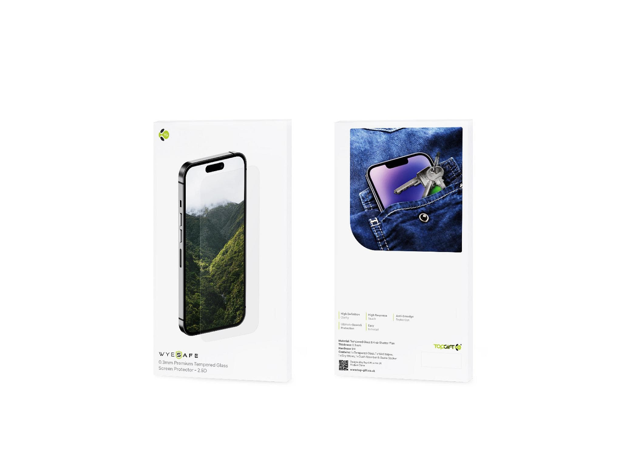WYESAFE iPhone 15 Tempered Glass