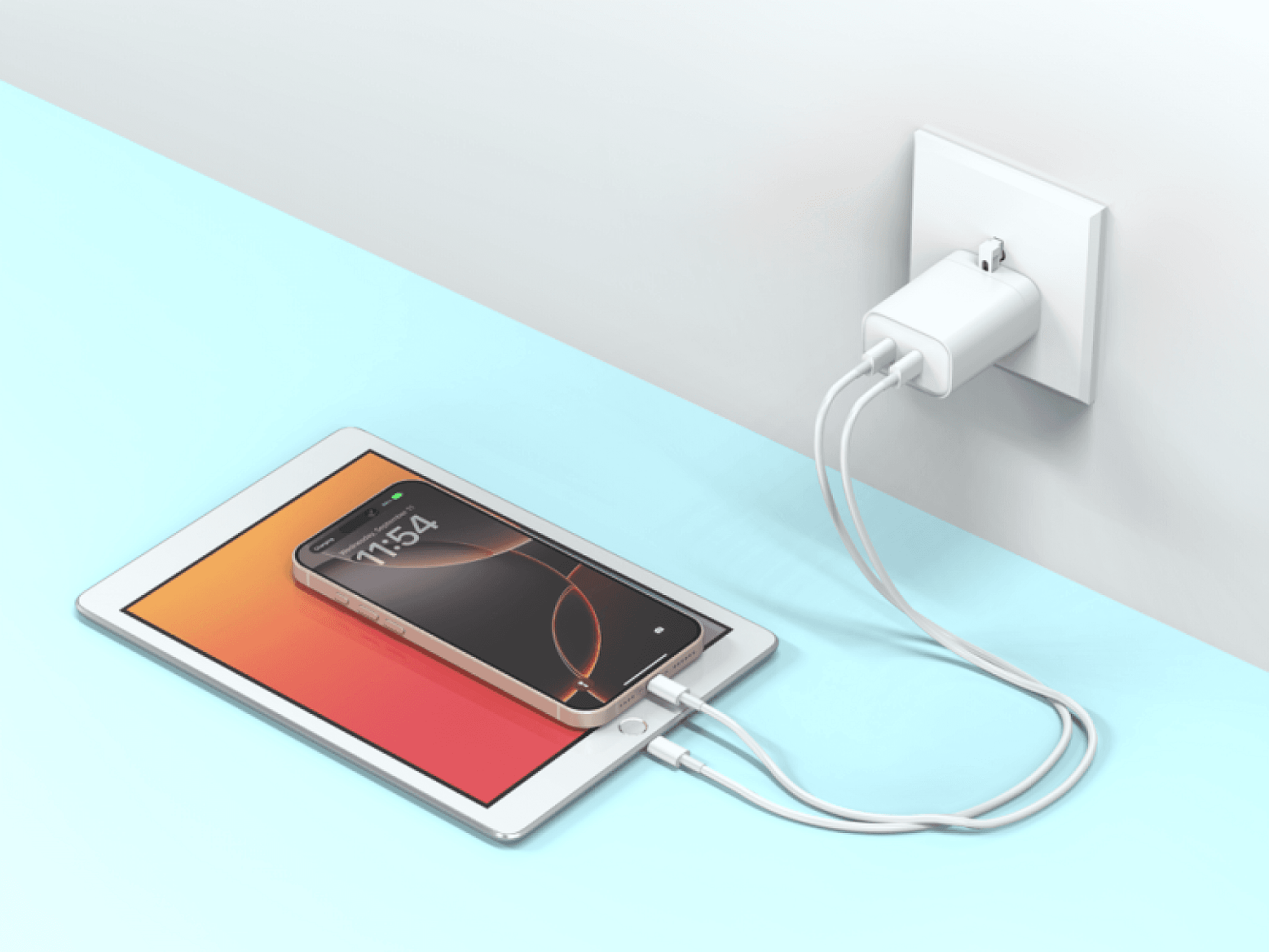 WYE 45W Dual Ports Power Adaptor PA17