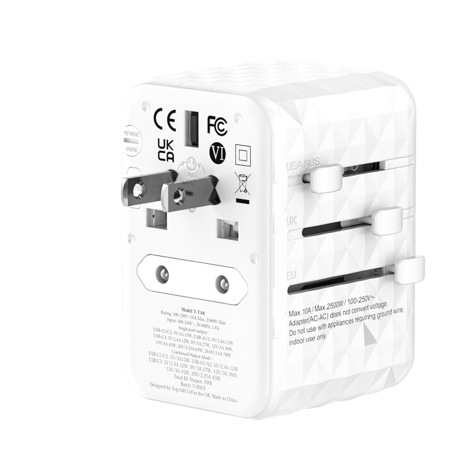 70W Any port Universal Travel Adapter