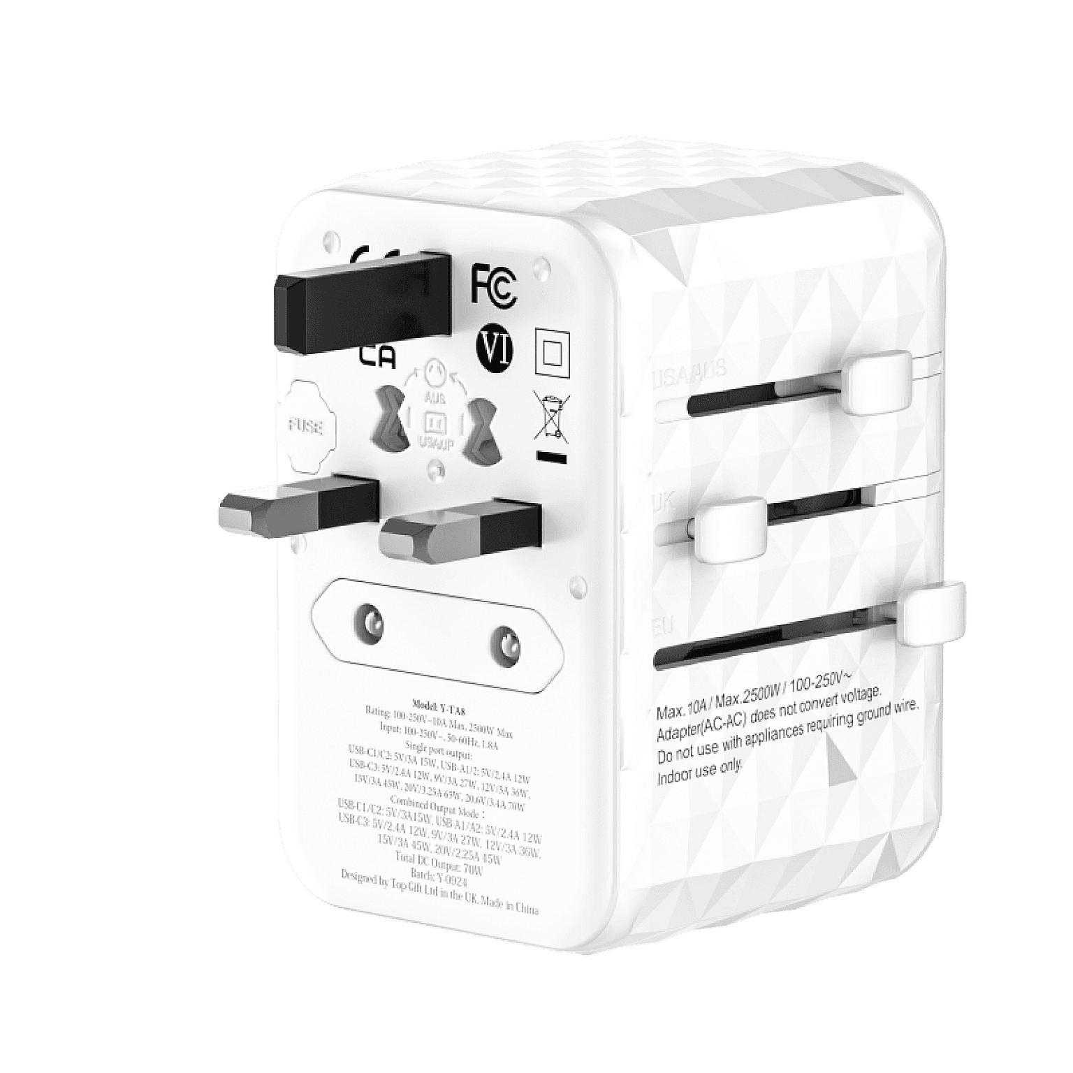 70W Any port Universal Travel Adapter