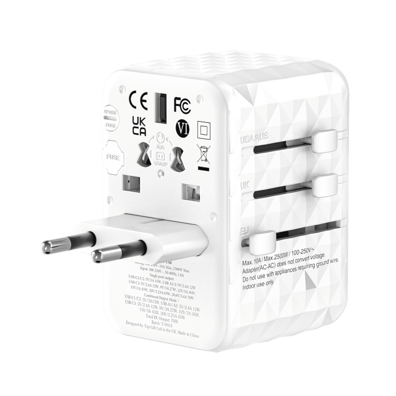 70W Any port Universal Travel Adapter