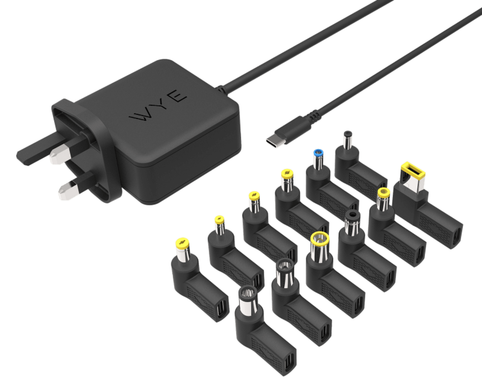 GaN 65W Universal USB-C Laptop Charger with 12 Different Tips