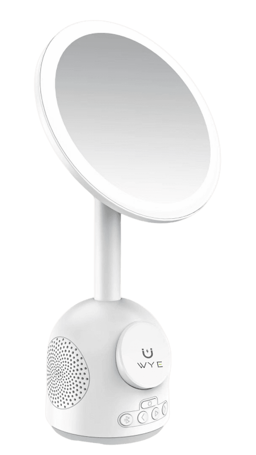 Wireless Charging Stand with Speaker & LED Mirror