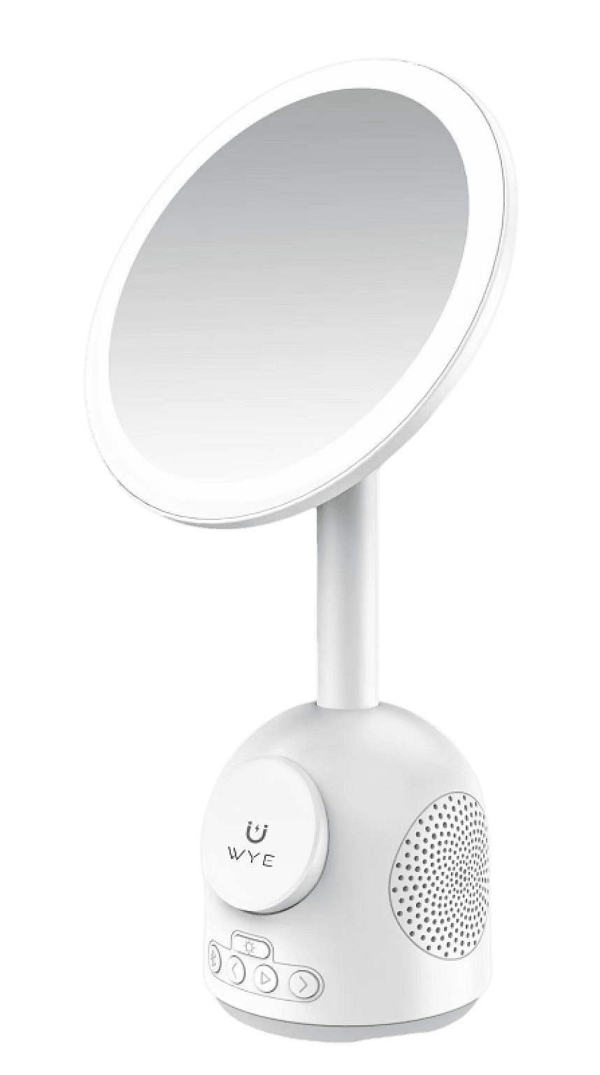 Wireless Charging Stand with Speaker & LED Mirror