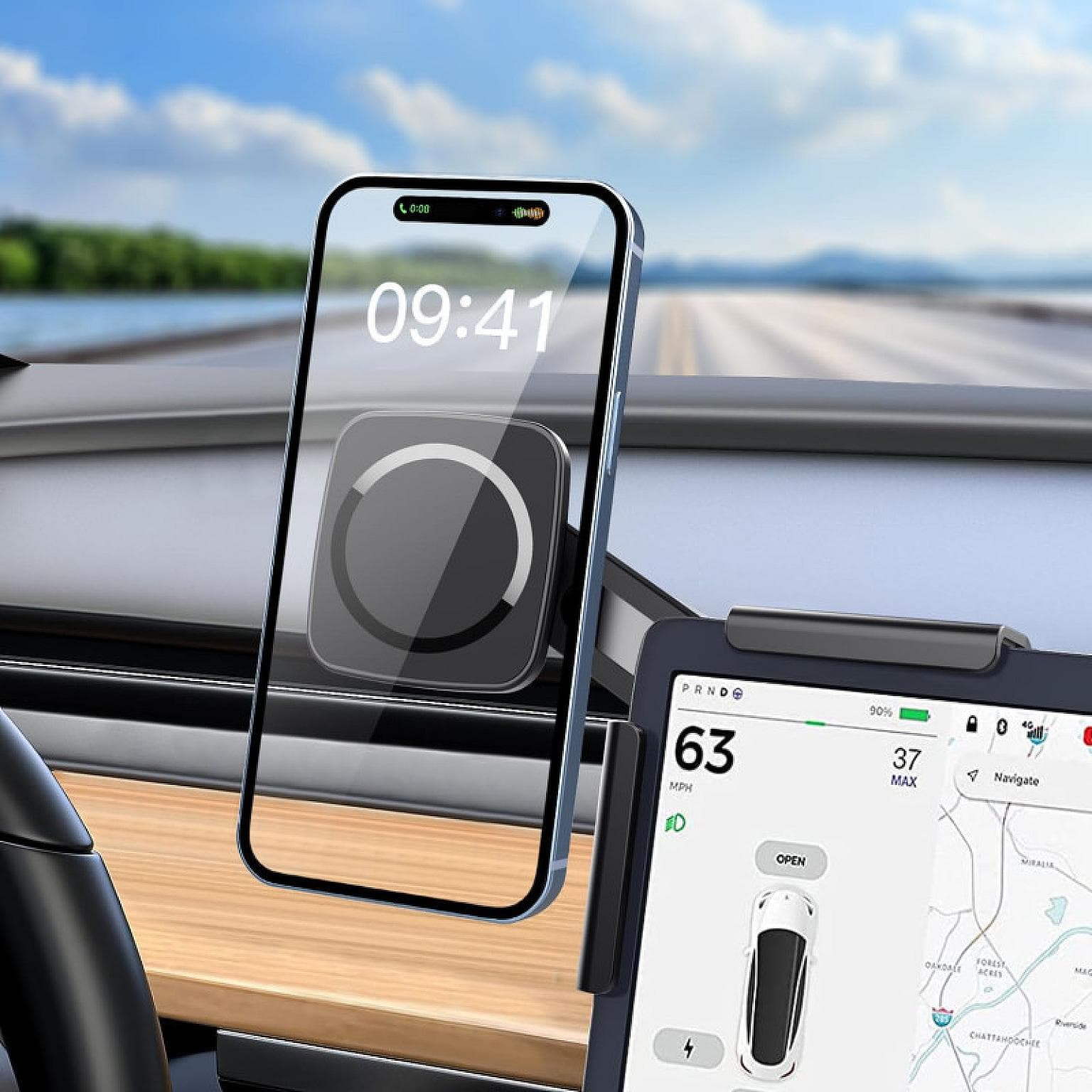 For Tesla/Car Magnetic Screen Mount H120