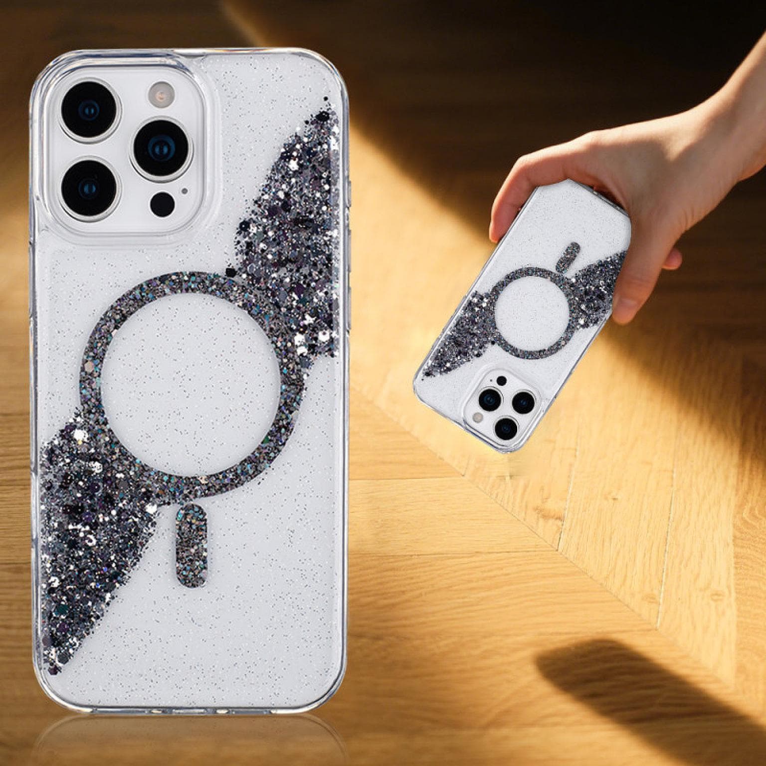 iPhone 16 Pro Max Sparkle Magnetic Ring FC26 Case