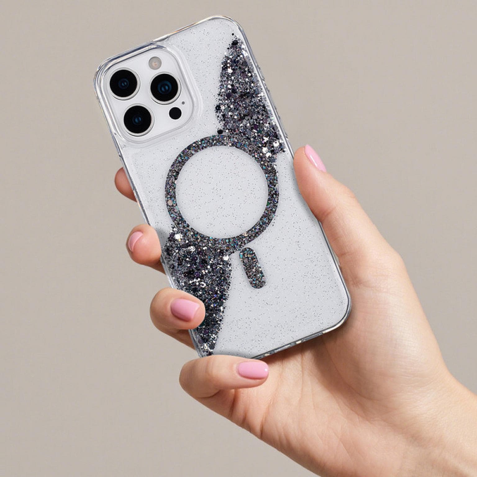 iPhone 16 Pro Max Sparkle Magnetic Ring FC26 Case