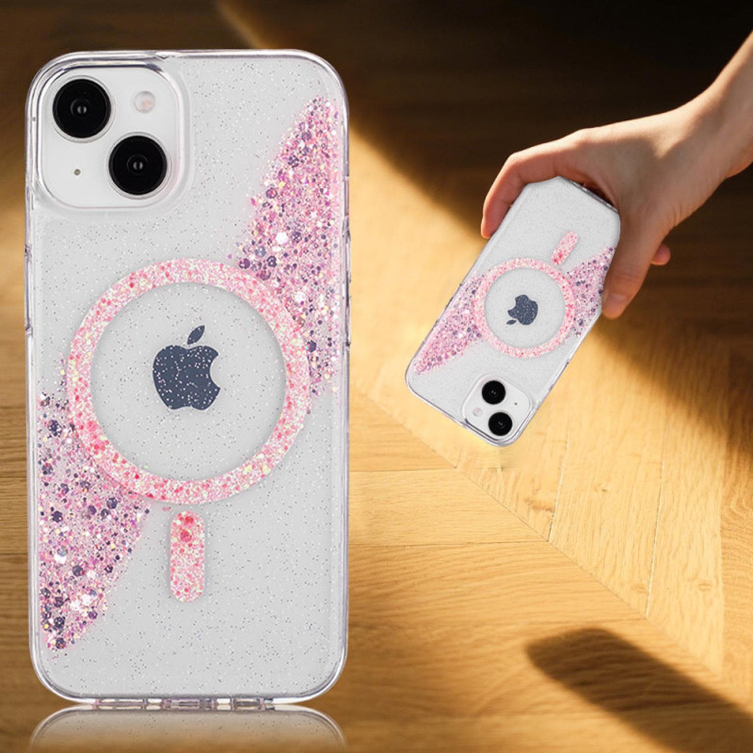 iPhone 13/14 Sparkle Magnetic Ring FC26 Case