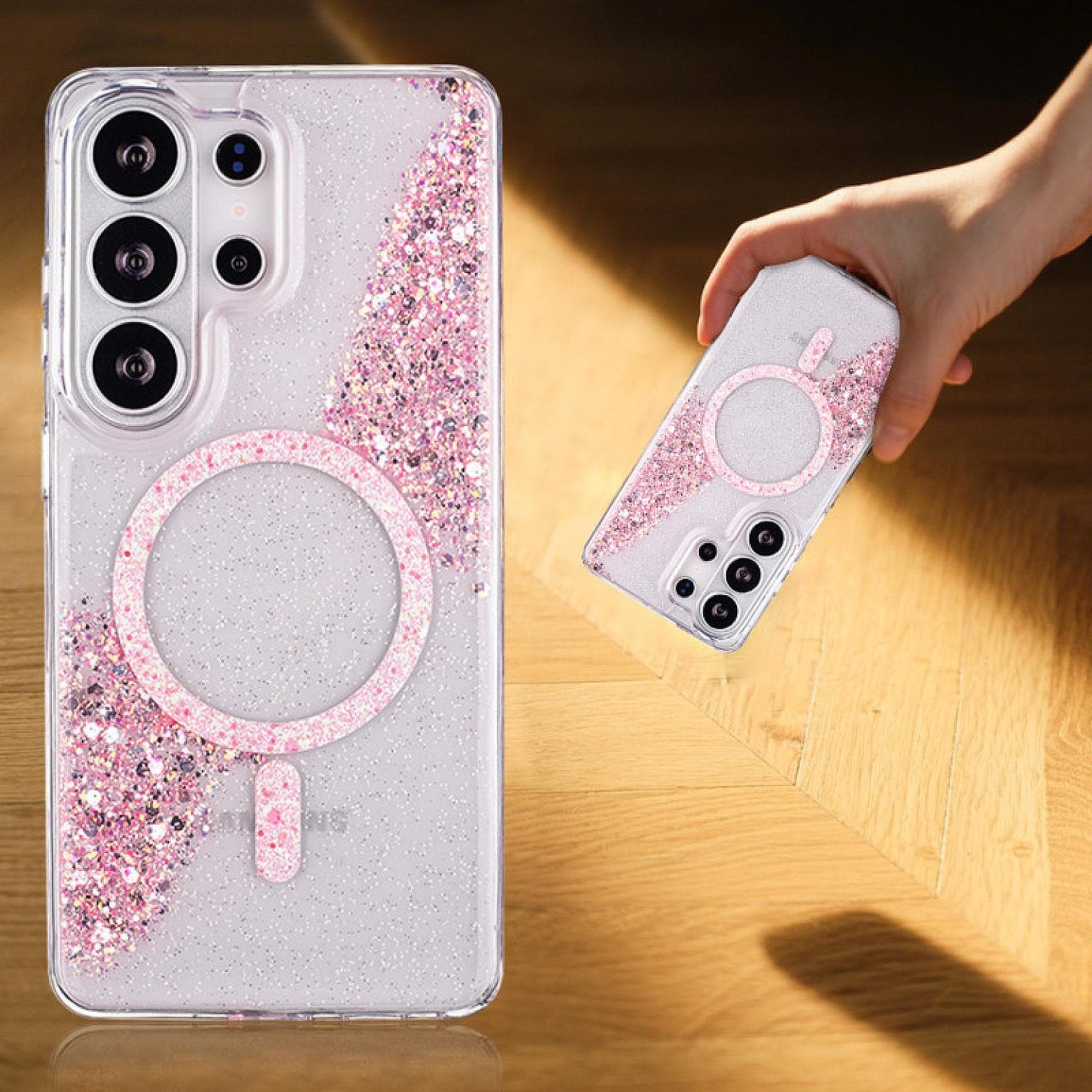 Galaxy S26 Ultra Sparkle Magnetic Ring FC26 Case