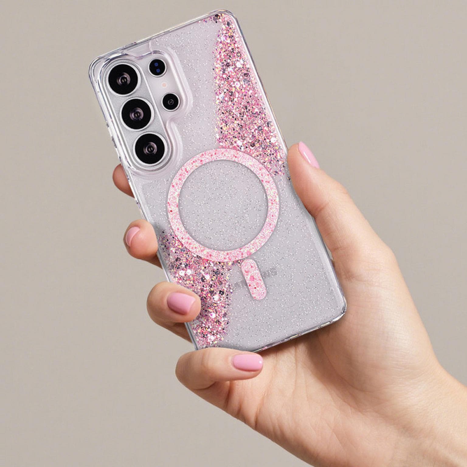 Galaxy S26 Ultra Sparkle Magnetic Ring FC26 Case