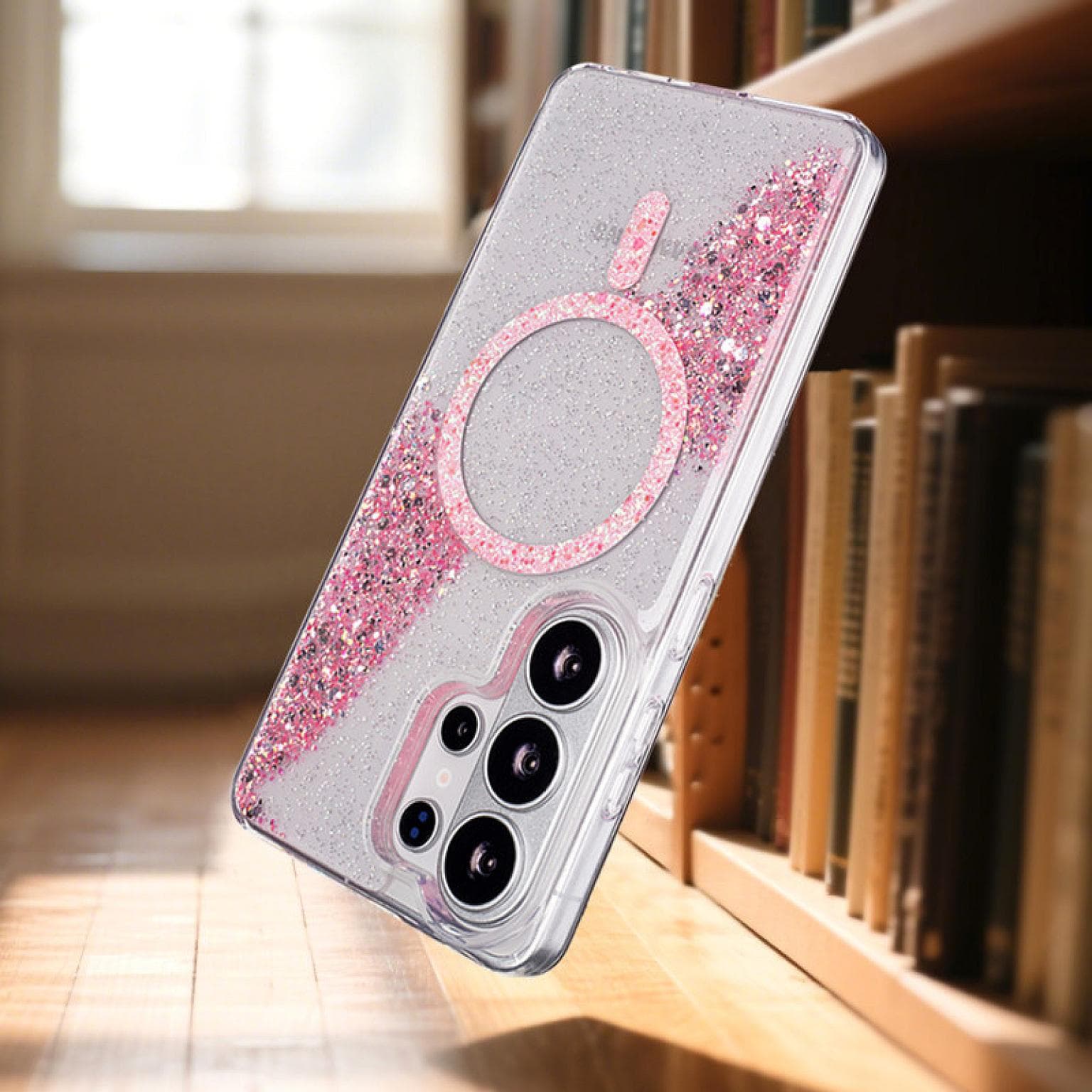 Galaxy S26 Ultra Sparkle Magnetic Ring FC26 Case