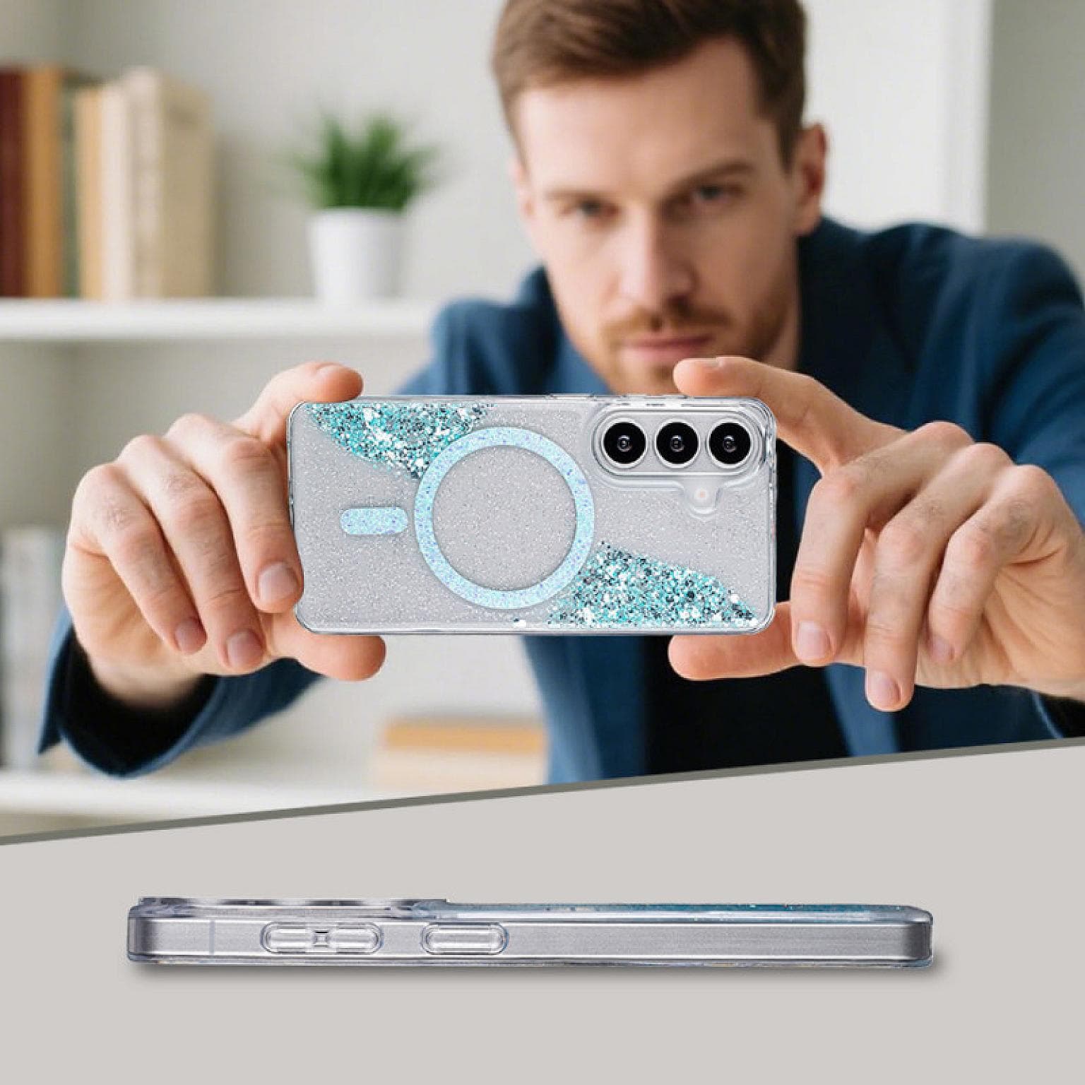 Galaxy S26 Sparkle Magnetic Ring FC26 Case