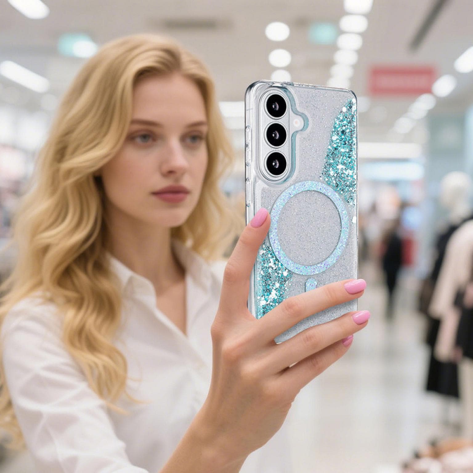 Galaxy S26 Sparkle Magnetic Ring FC26 Case