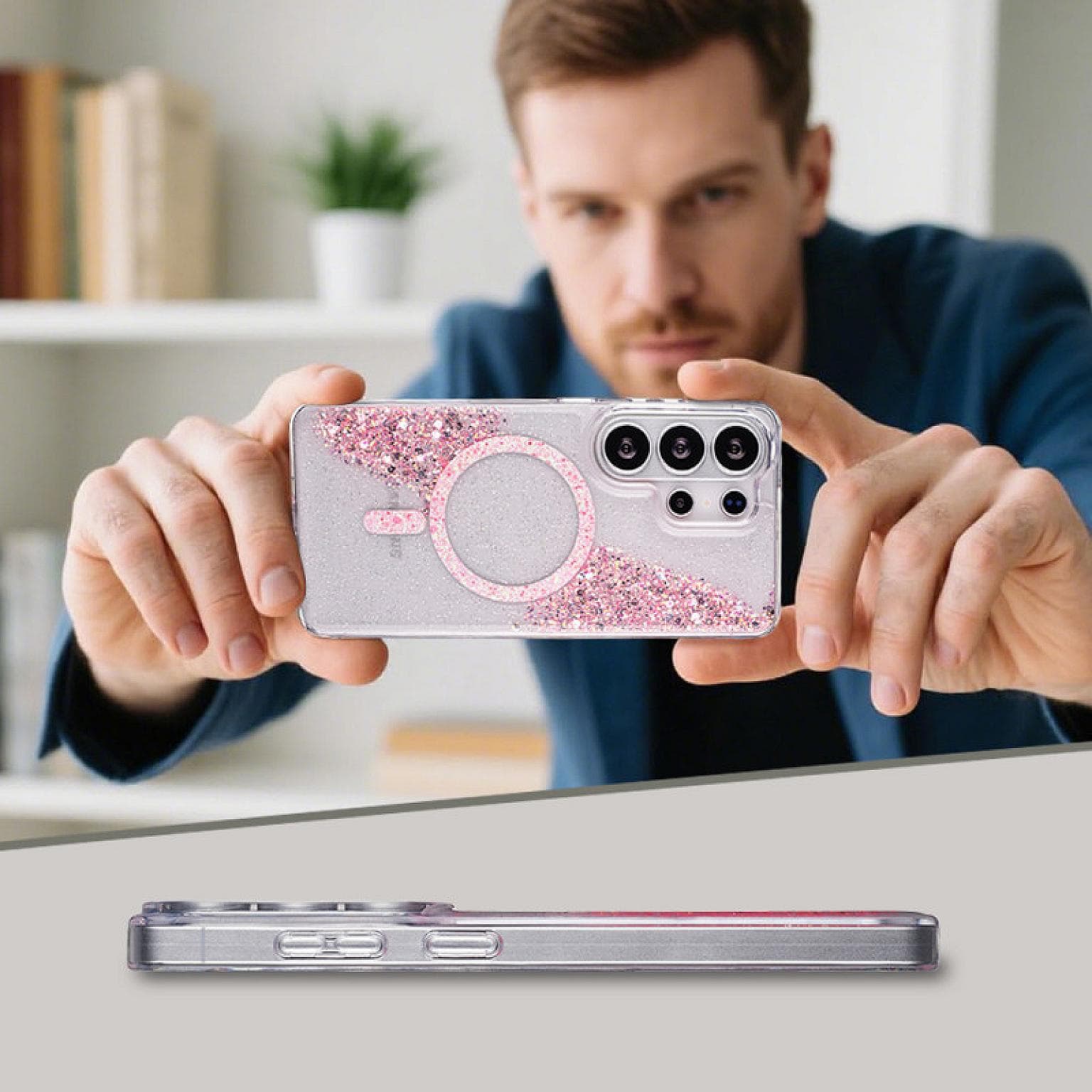 Galaxy S25 Ultra Sparkle Magnetic Ring FC26 Case