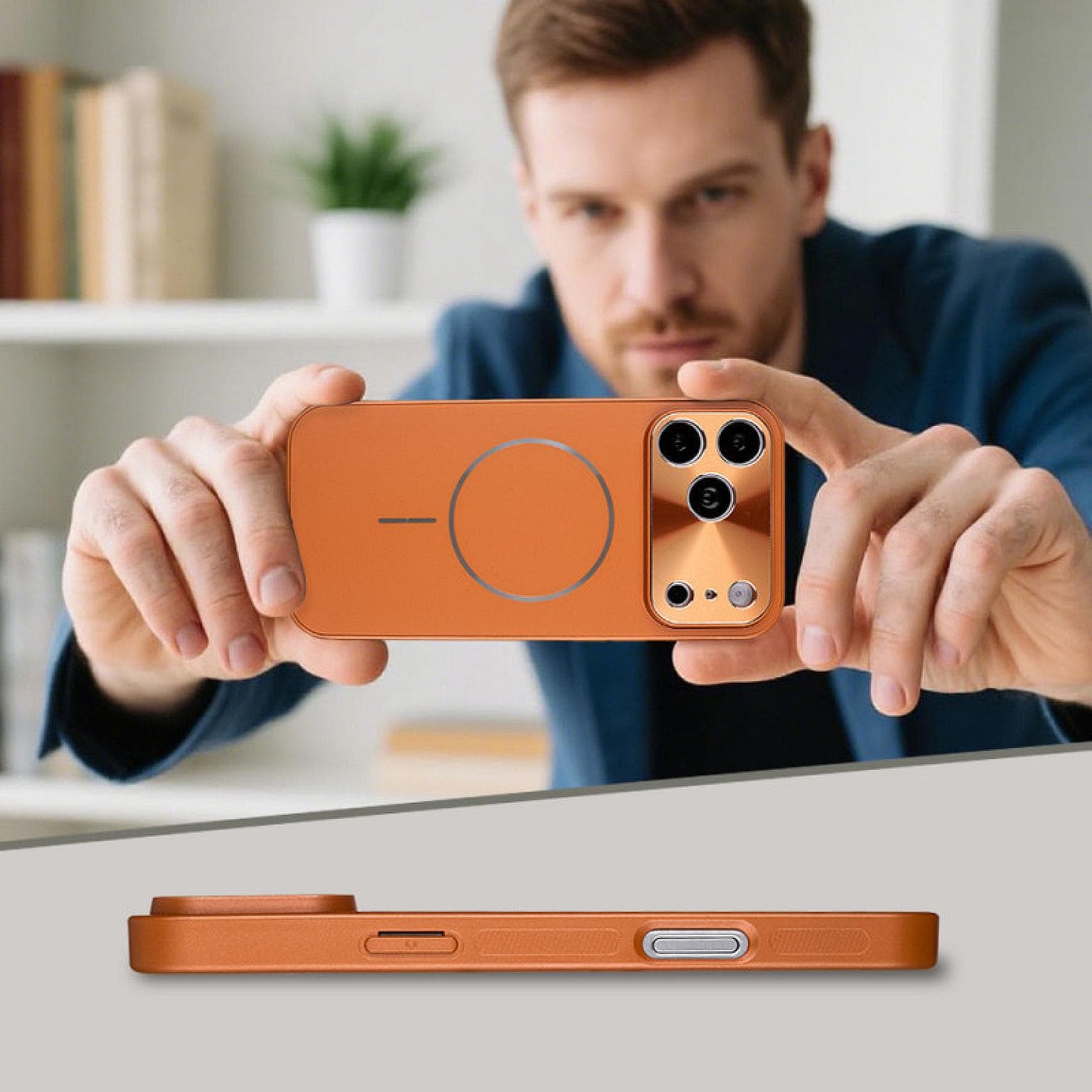 iPhone 17 Pro Premium Magnetic Ring PC54 Case