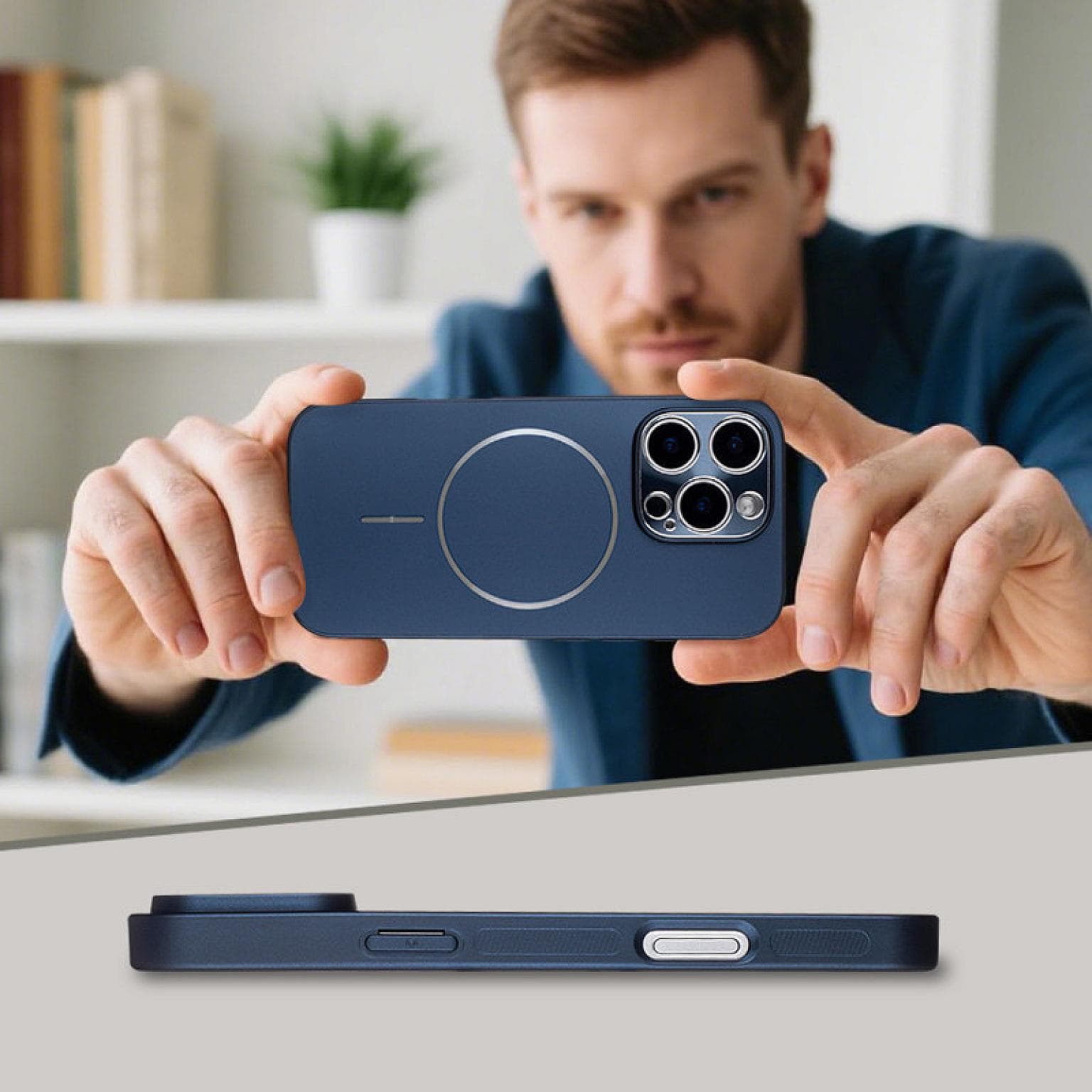 iPhone 16 Pro Max Premium Magnetic Ring PC54 Case