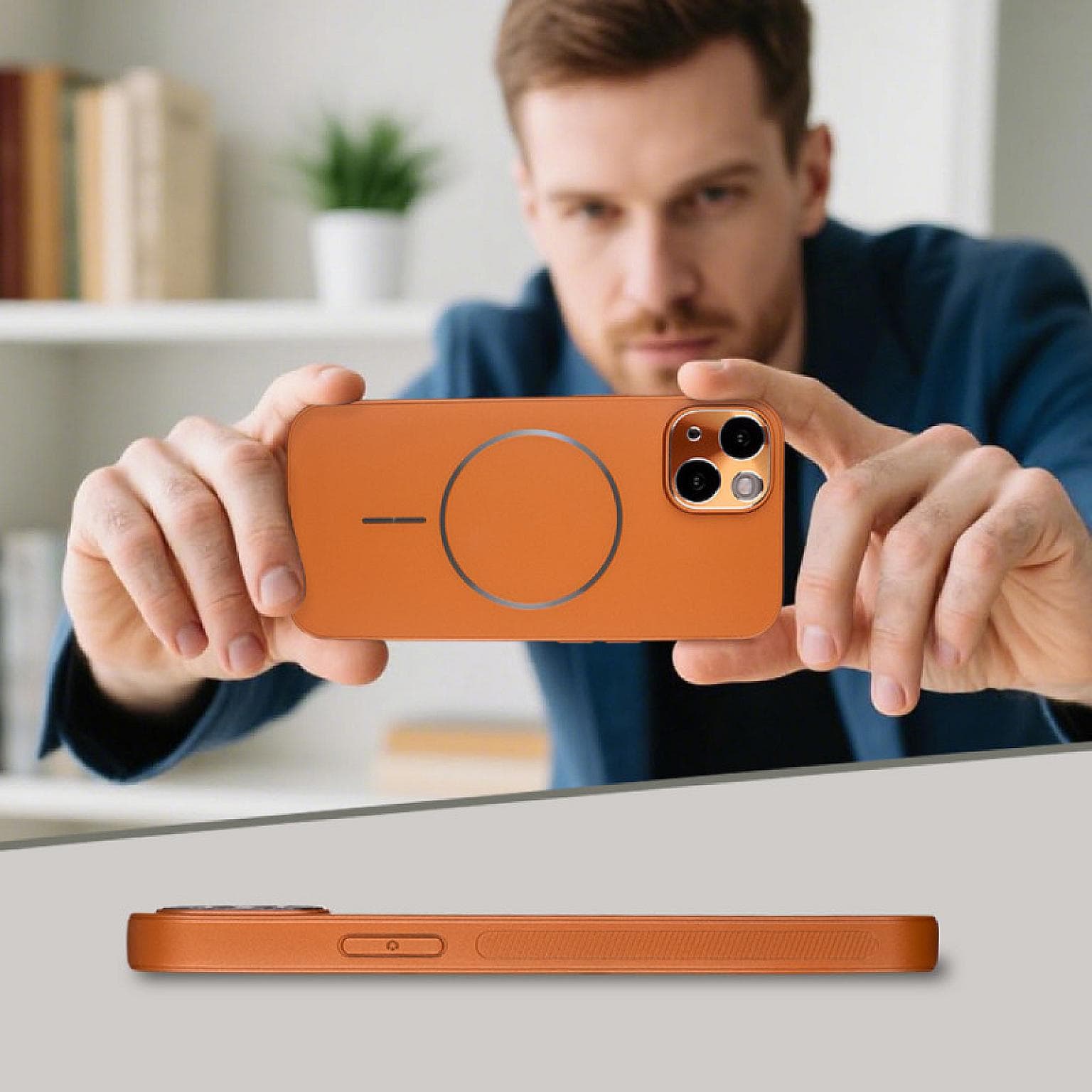 iPhone 15 Premium Magnetic Ring PC54 Case