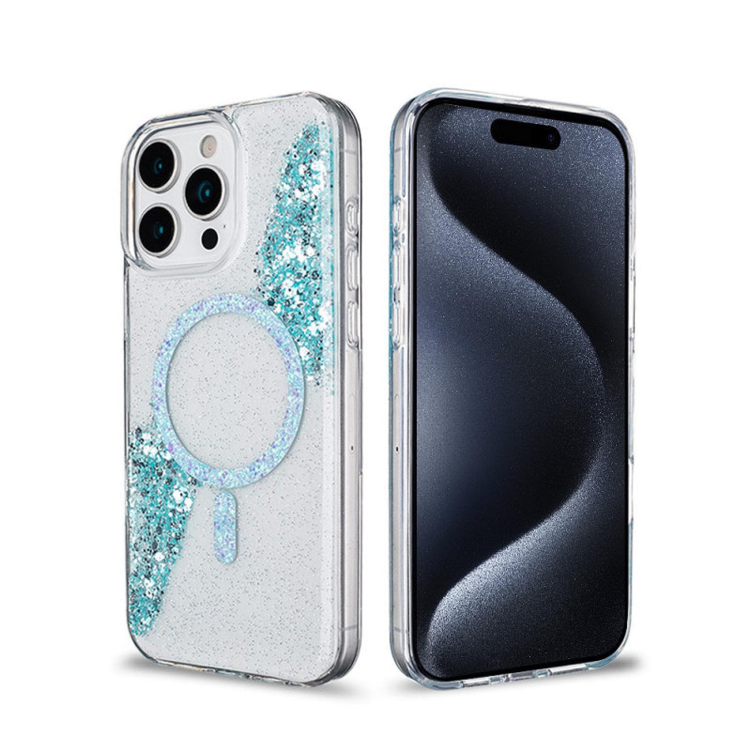 iPhone 15 Pro Max Sparkle Magnetic Ring FC26 Case