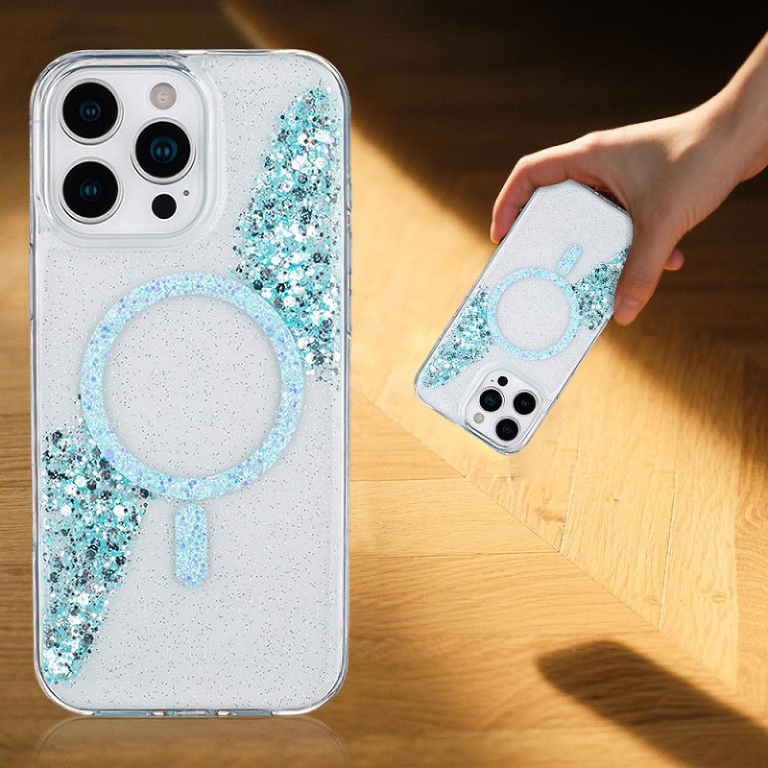 iPhone 15 Pro Max Sparkle Magnetic Ring FC26 Case