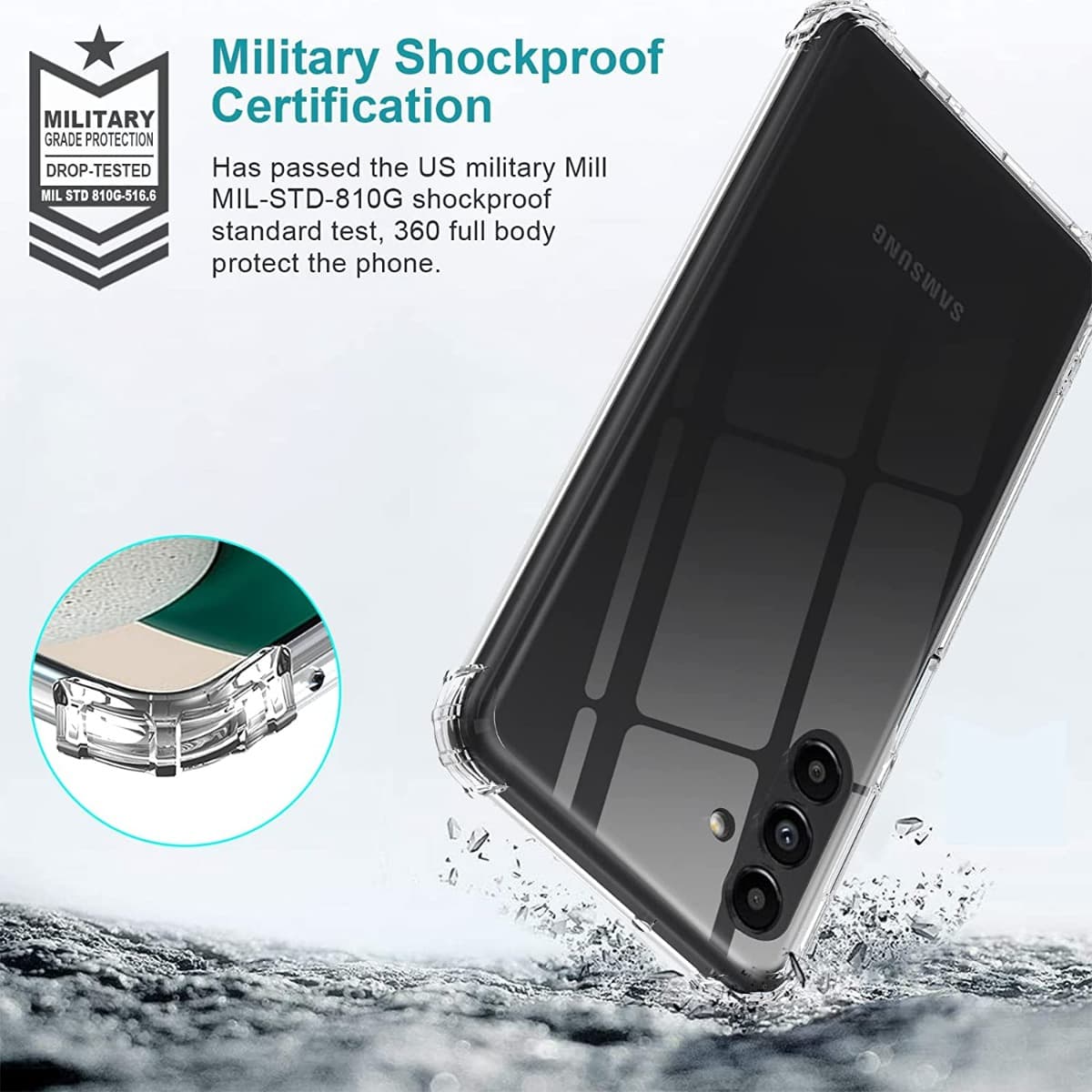 Galaxy A24 Clear Anti Drop Case