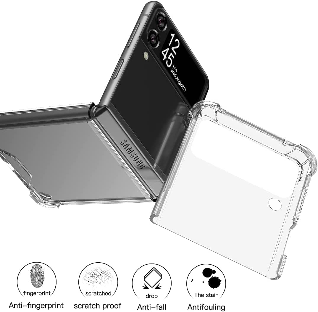 Galaxy Z Flip 4 Clear Anti Drop Case
