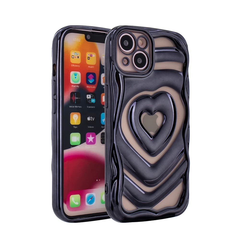 iPhone 12 Pro Max Heart Printed TPU Case