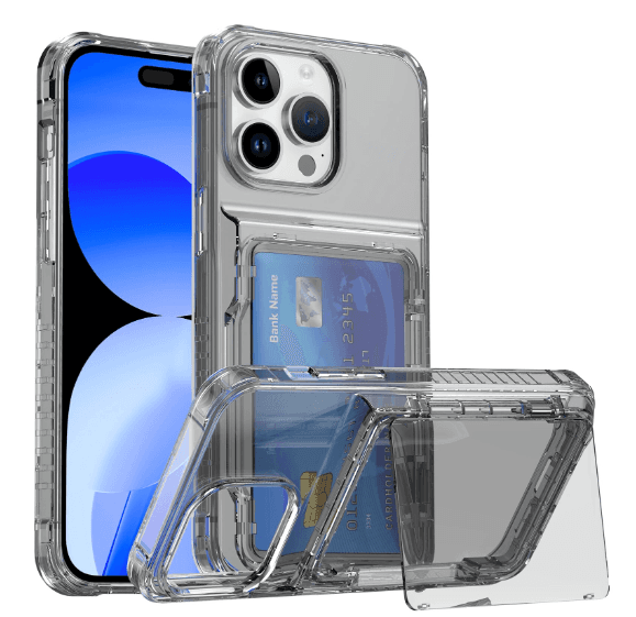 iPhone 14 Pro Clear Flipping Card Slot Case