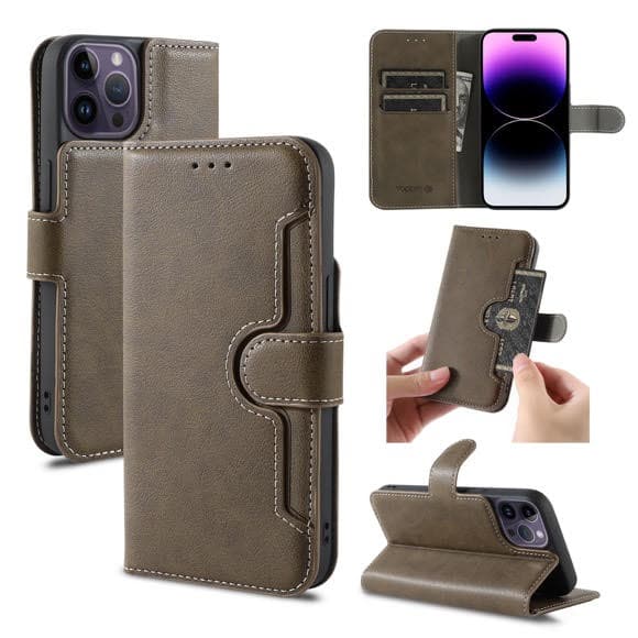 iPhone 16E Wallet Double Stiches WC02