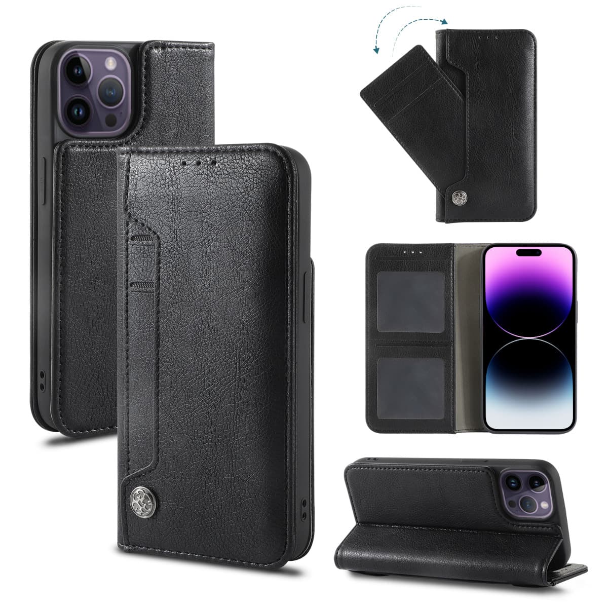 iPhone 16 Pro Wallet Slide Pocket Case