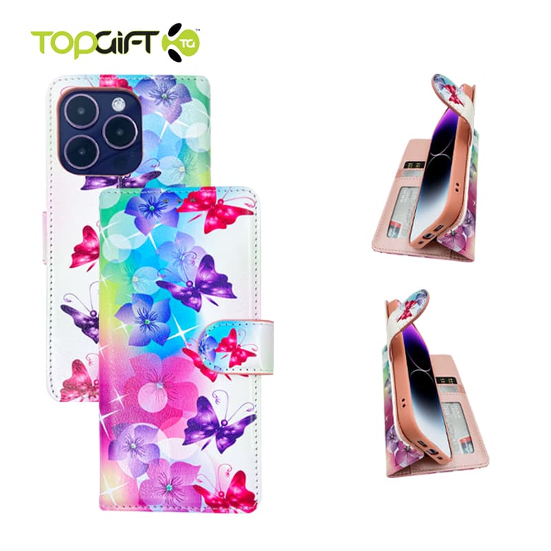 iPhone 12/12 Pro Wallet Printed Design Case