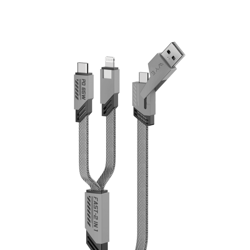 4-In-1 Fast Charging Data Cable for Charging Two Devices at Once