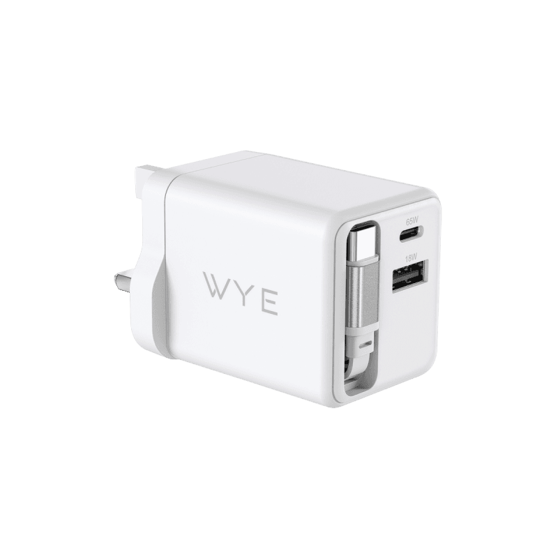 PA21 65W USB-C & USB-A Power Adapter with Retractable Cable