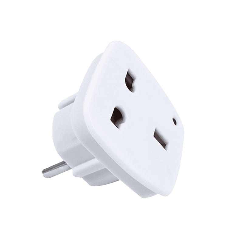 UK 3-PIN to Europe 2-PIN Travel Adaptor