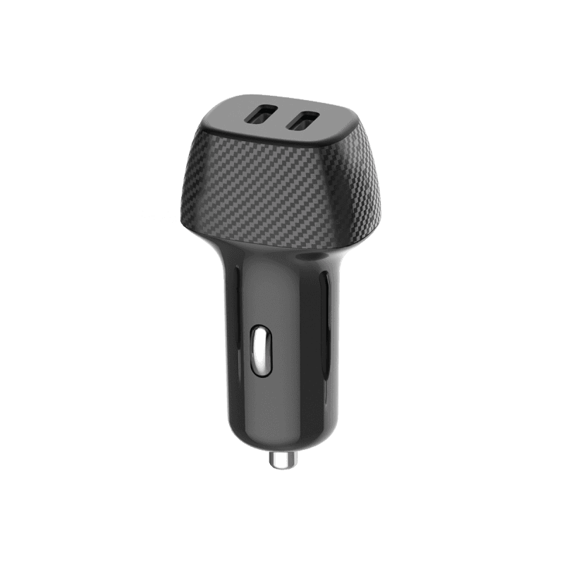 60W In-Car Charger with Dual USB-C Ports