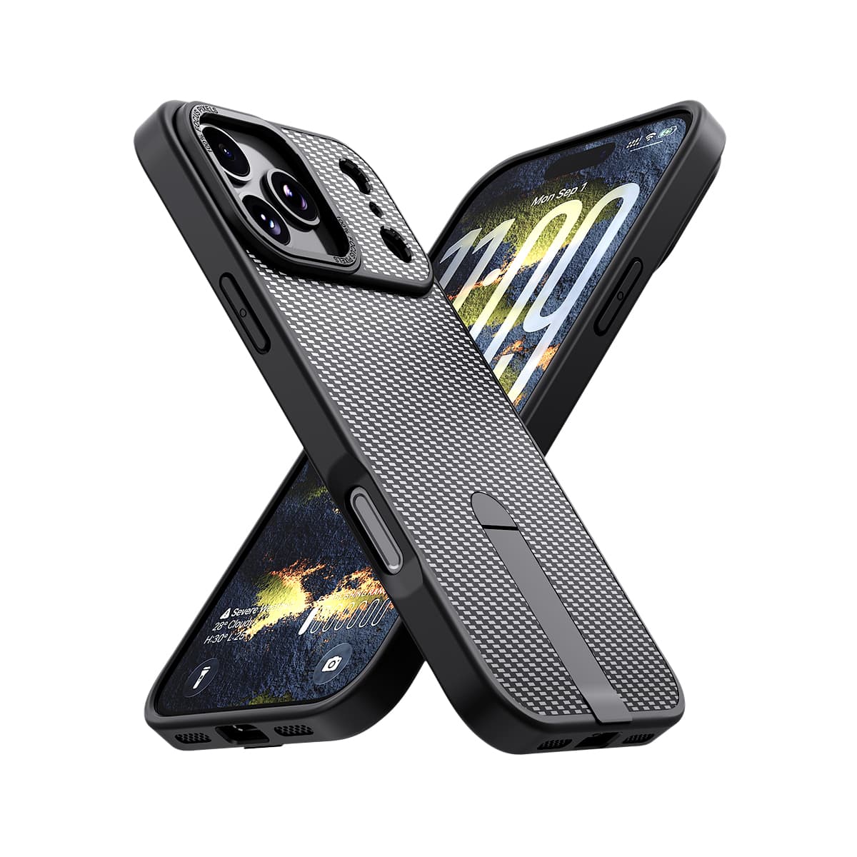 Galaxy S24 Ultra Carbon Design KickStand PC30 Case
