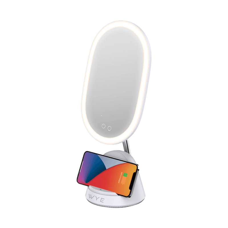 15W Wireless Charging stand with & LED Mirror