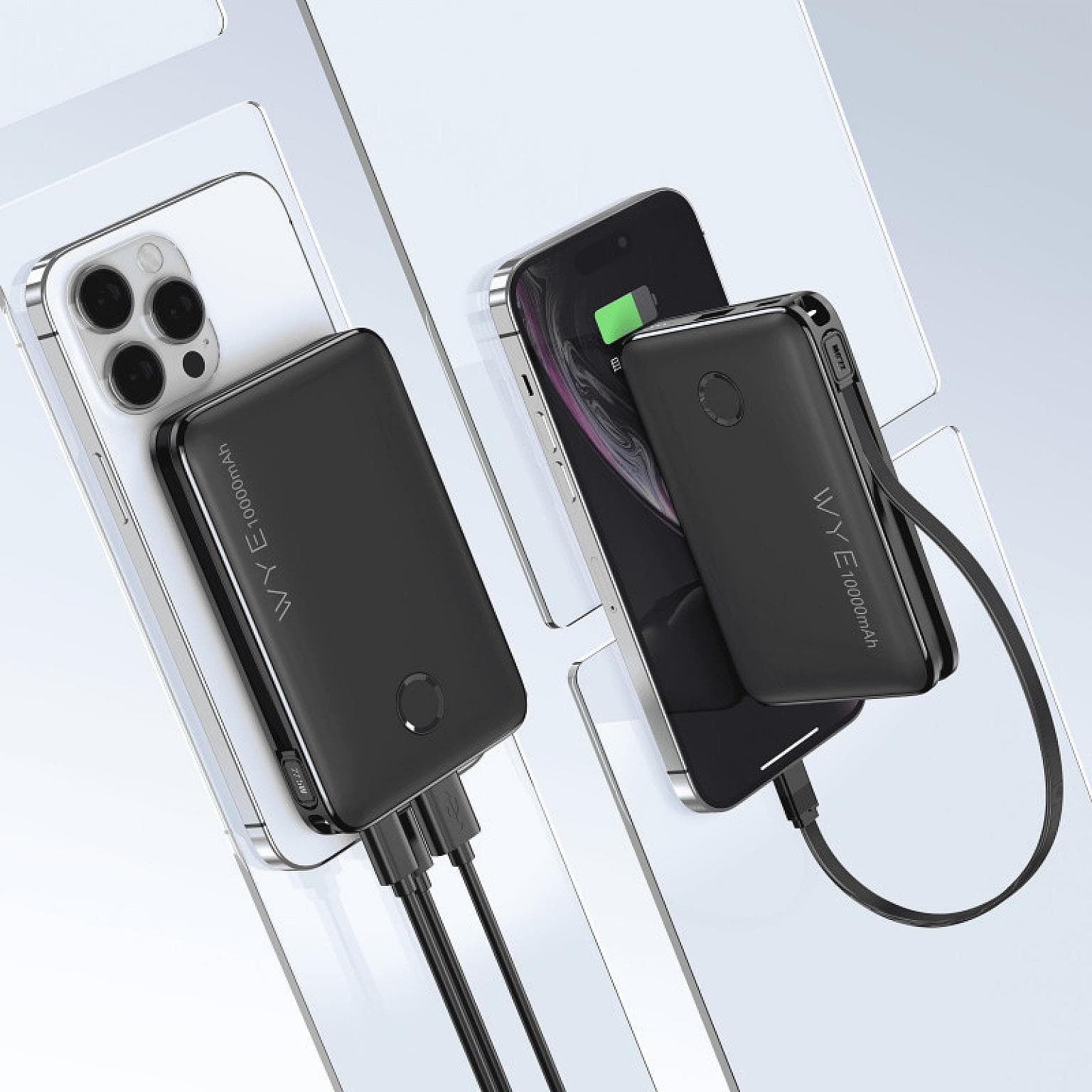 PB60 Compact 10K Power Bank with Built-In Cable