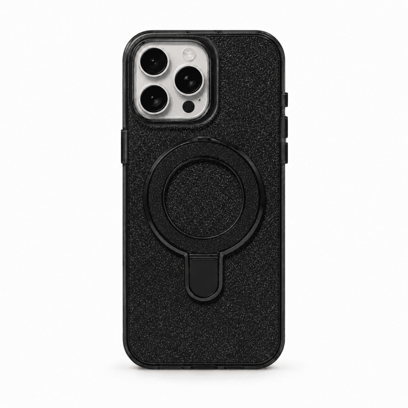iPhone 15 Pro Max Shiny Metal Stand FC06 Case